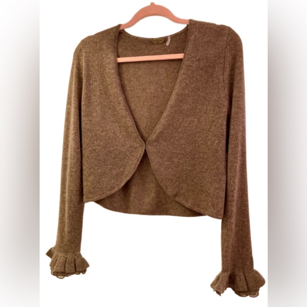 True Balletcore 100% Cashmere cardigan/ballet sweater by One Girl Who. Size L.